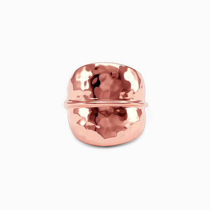 Rose Gold Plain Cocktail Ring (Size 12)