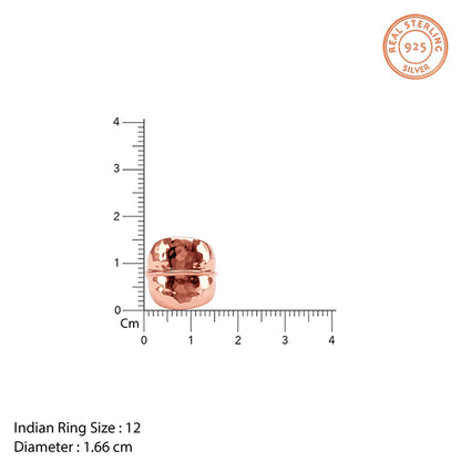 Rose Gold Plain Cocktail Ring (Size 12)