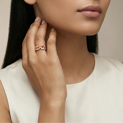 Rose Gold Modish Ring (Size 10)