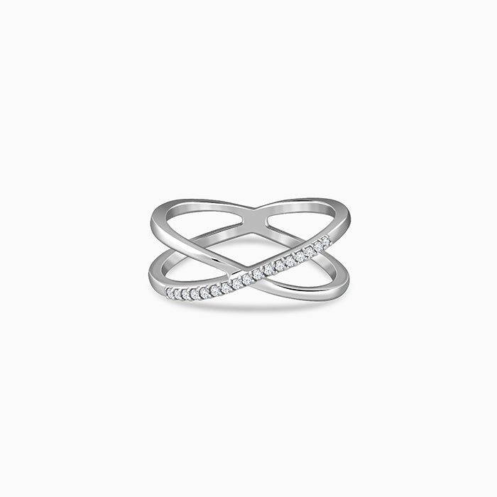 Silver Crosslight Ring