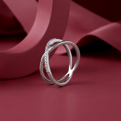 Silver Crosslight Ring (Size 12)