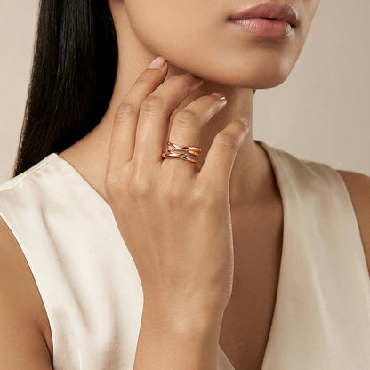 Rose Gold Sculptural Ring (Size 12)