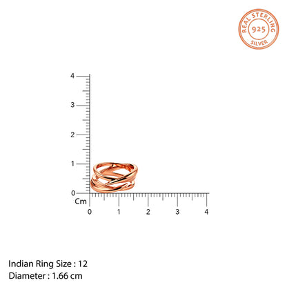 Rose Gold Sculptural Ring (Size 12)