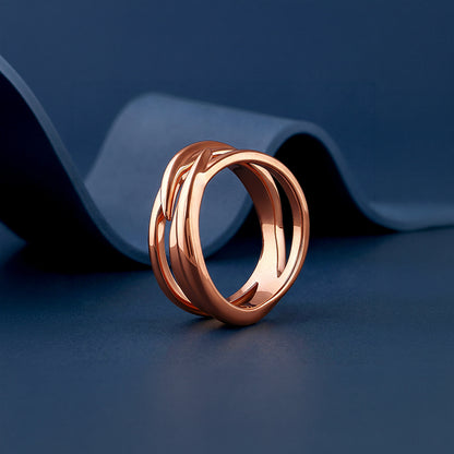 Rose Gold Sculptural Ring (Size 12)