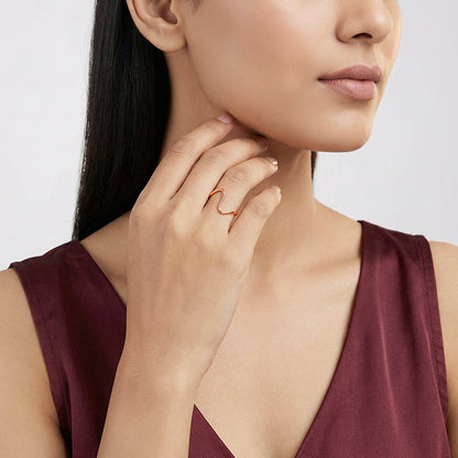Rose Gold Soft Spiral Ring (Size 12)