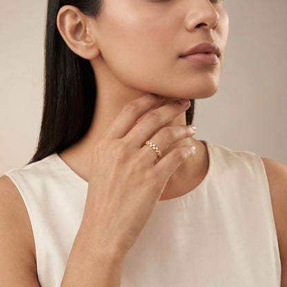 Golden Tic Tac Ring (Size 12)