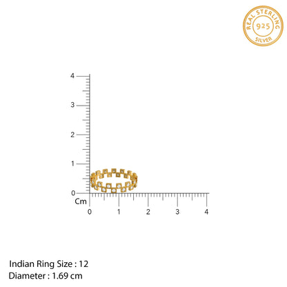 Golden Tic Tac Ring (Size 12)