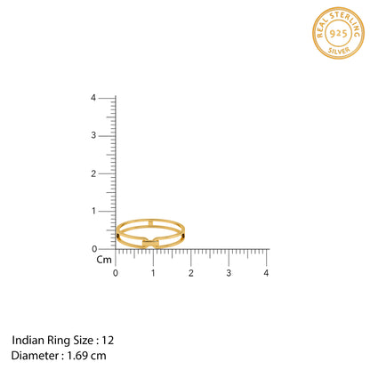 Golden Effortless Grace Ring (Size 12)