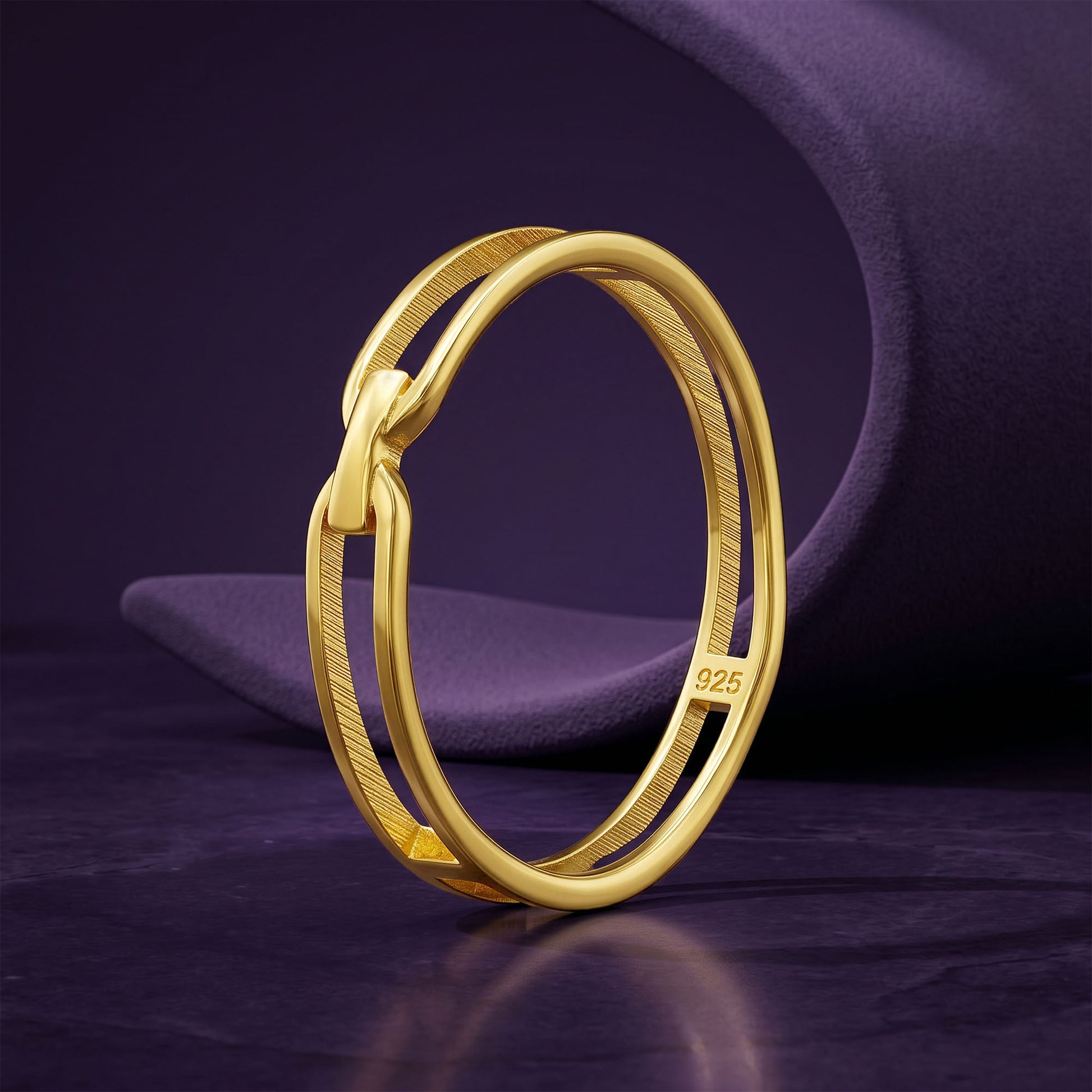 Golden Effortless Grace Ring (Size 12)