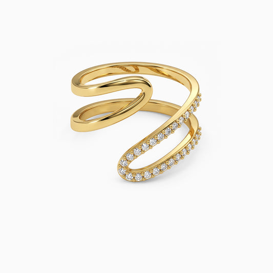 Golden Whirl Glow Ring