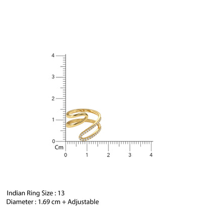 Golden Whirl Glow Ring (Size 13)