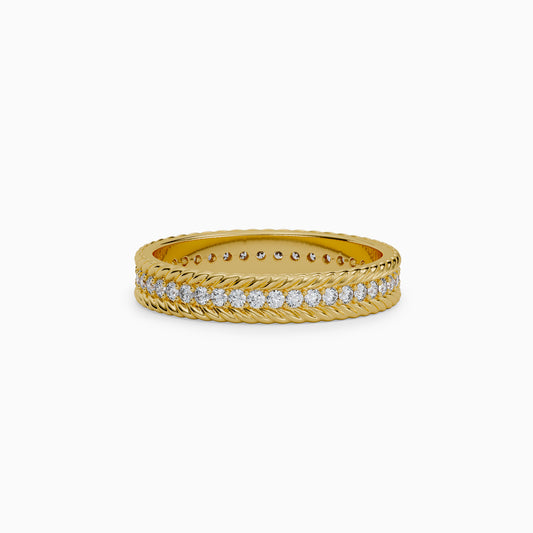 Golden Zircon Sprig Ring