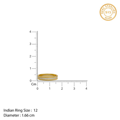 Golden Zircon Sprig Ring (Size 12)