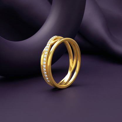 Golden Luxe Lattice Ring (Size 12)