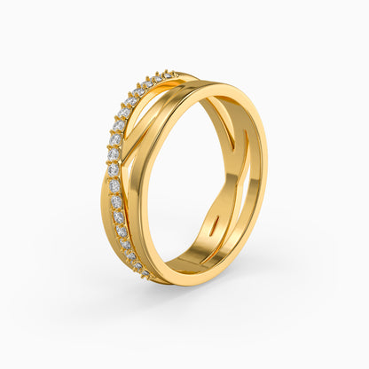 Golden Luxe Lattice Ring (Size 12)