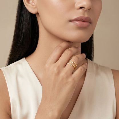 Golden GeoLuxe Ring