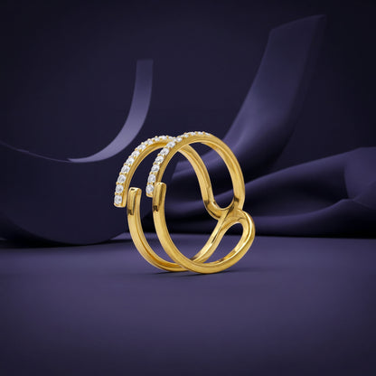 Golden GeoLuxe Ring