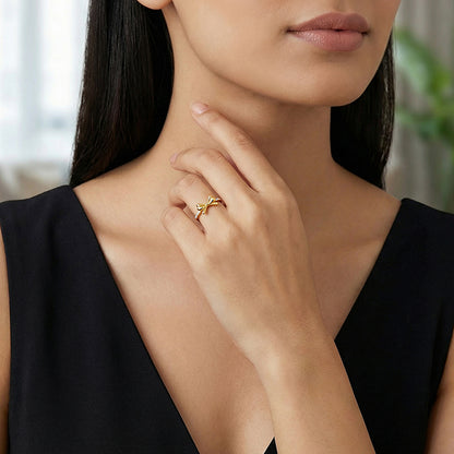 Golden Bowline Ring (Size 12)