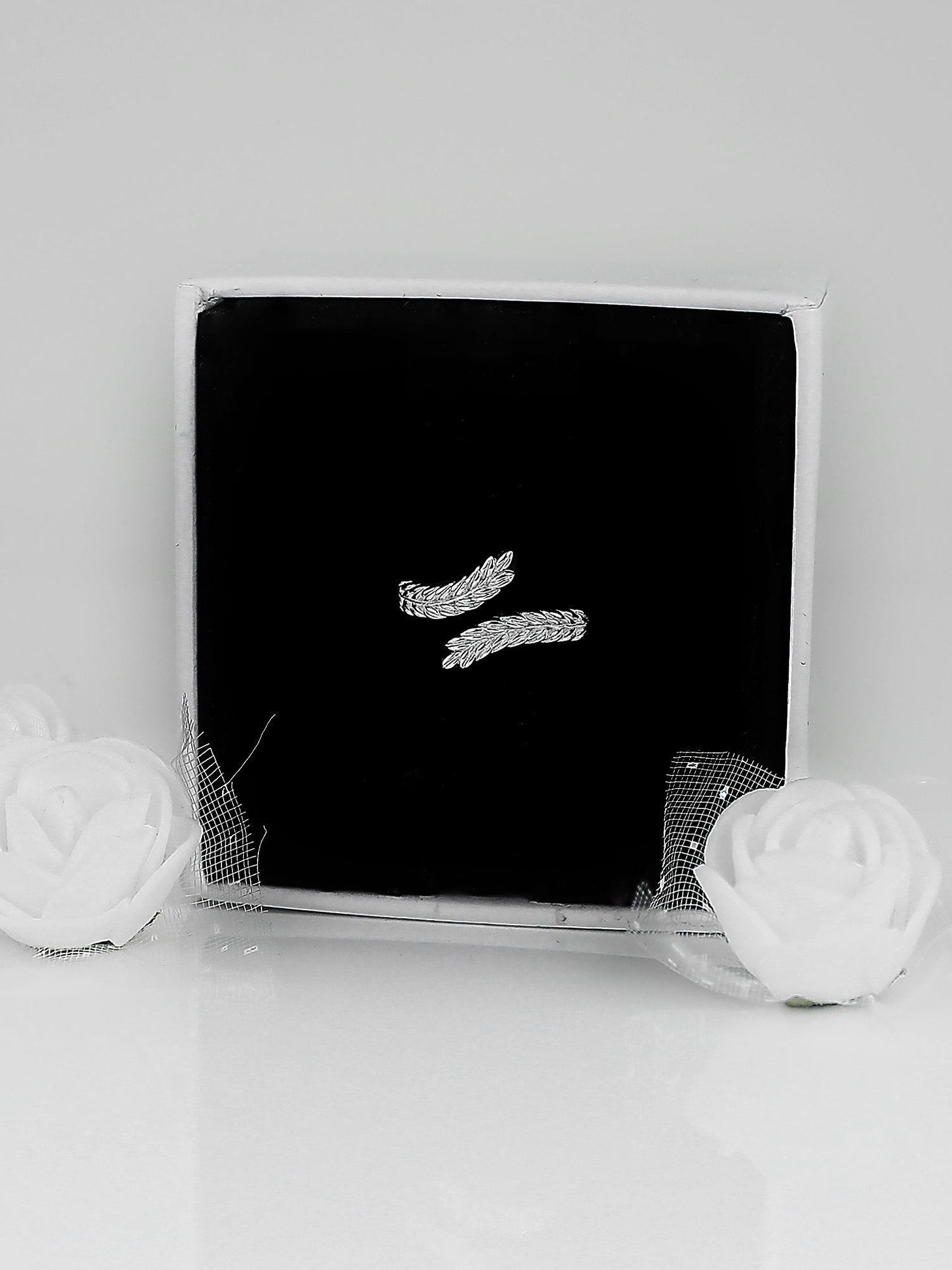 Silver Embrace Leaf Ring