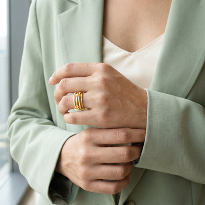 Golden Creulla Stackable Ring (Size 12)