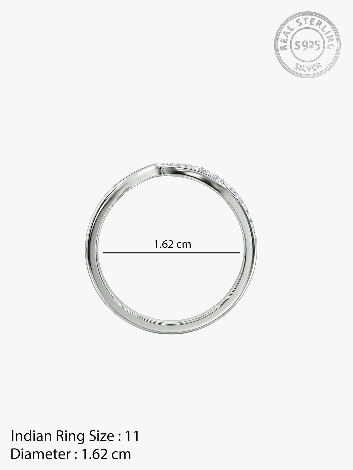 Silver Opulence Ring (Size 11)