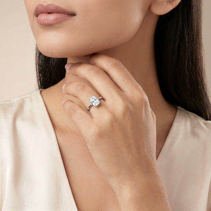 Silver Centre Light Ring (Size 12)