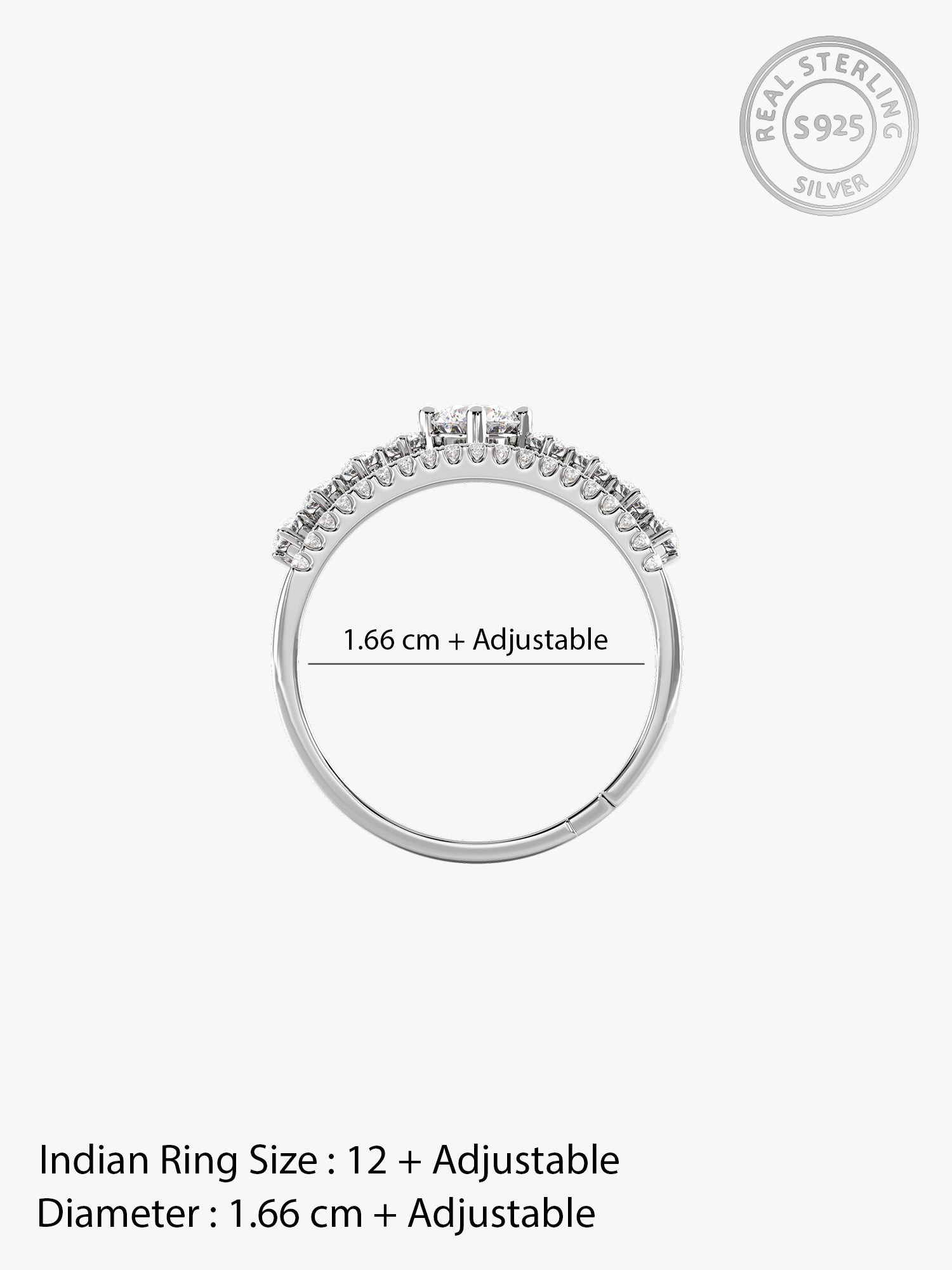 Silver Queen Crown Ring