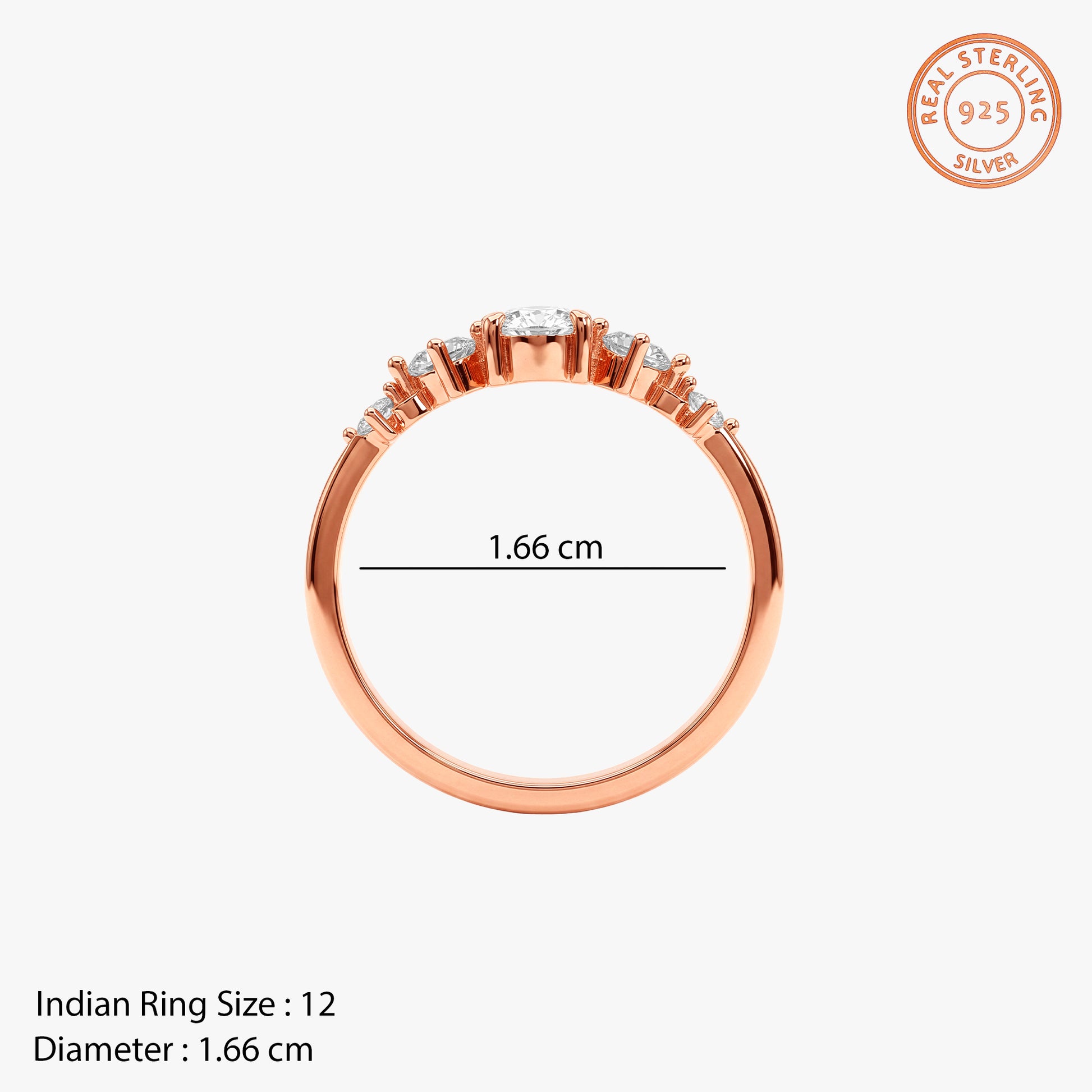 Rose Gold Quiet Glamour Ring (Size 12)
