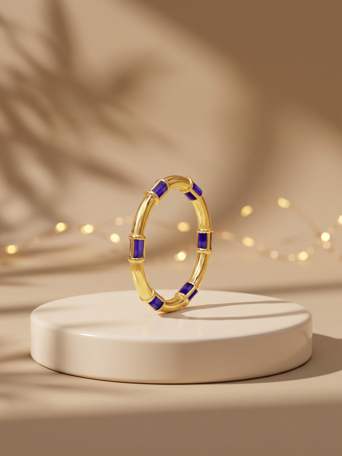 Golden Shubh Shimmer Ring (Size 12)