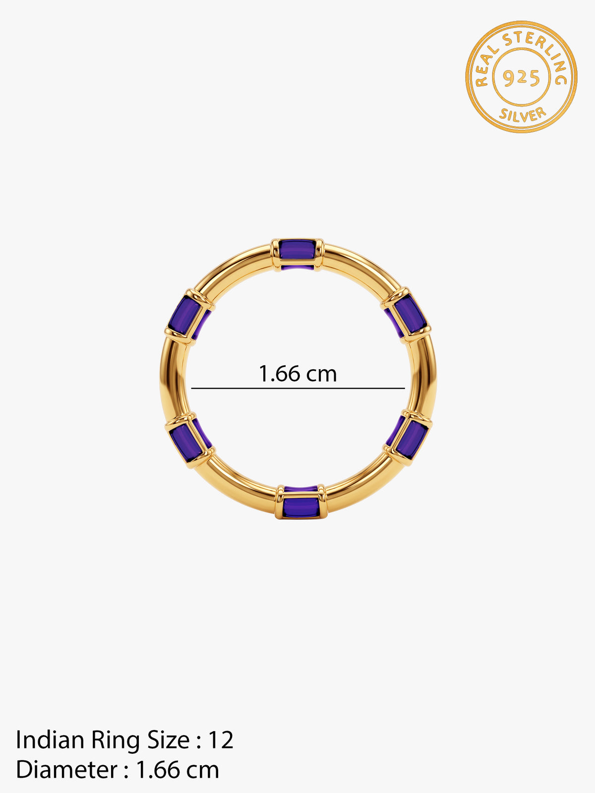 Golden Shubh Shimmer Ring (Size 12)