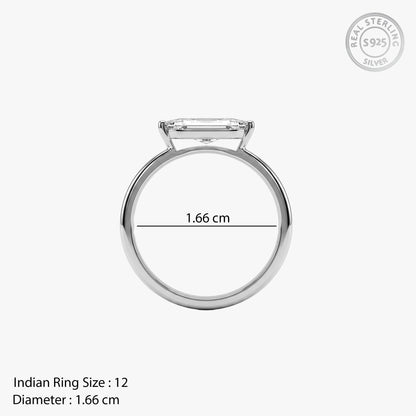 Silver Marquise Glow Ring (Size 12)