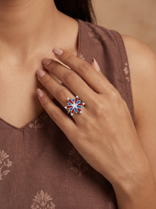 Silver Atishbazi Ring (Size 12)