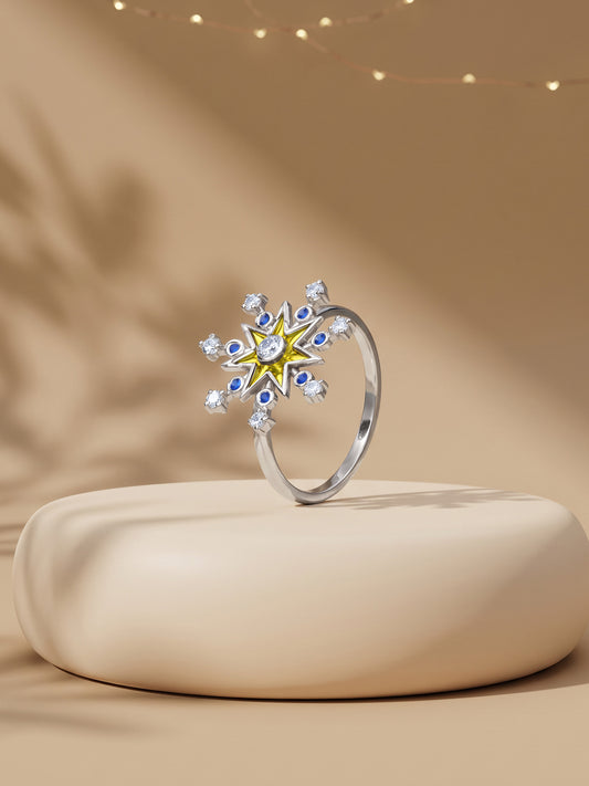 Silver Utsav Sparkle Ring (Size 12)
