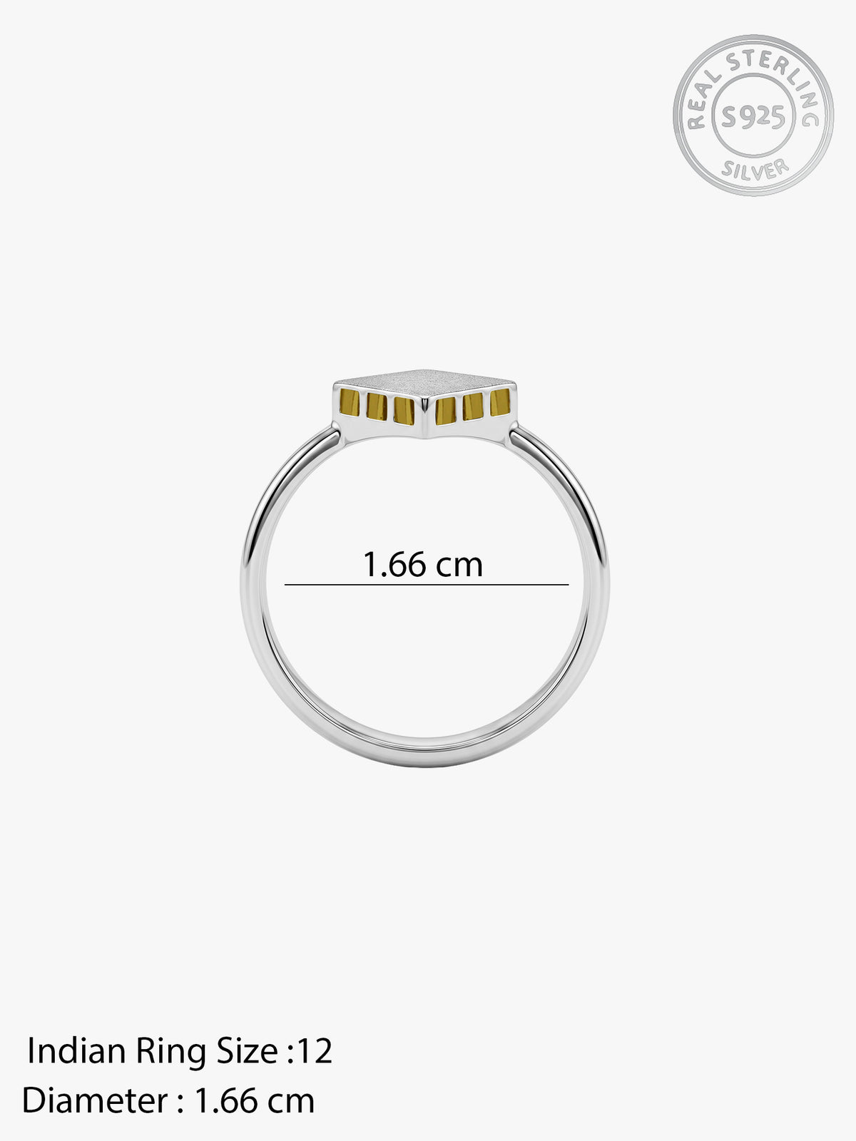Silver Sweet Kaju Katli Ring (Size 12)