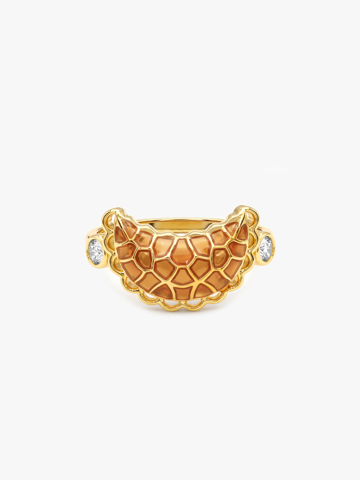 Golden Gujiya Ring (Size 12)
