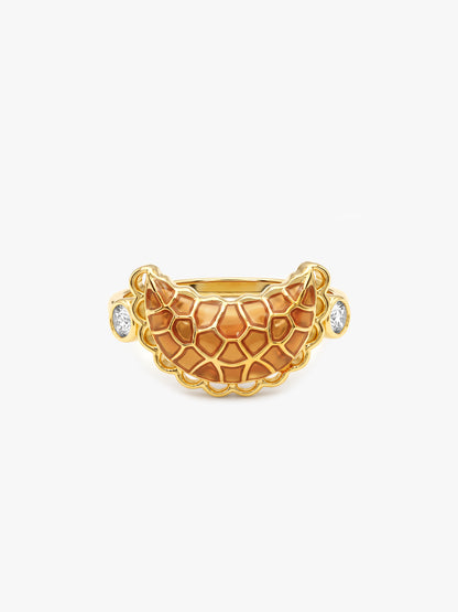 Golden Gujiya Ring (Size 12)