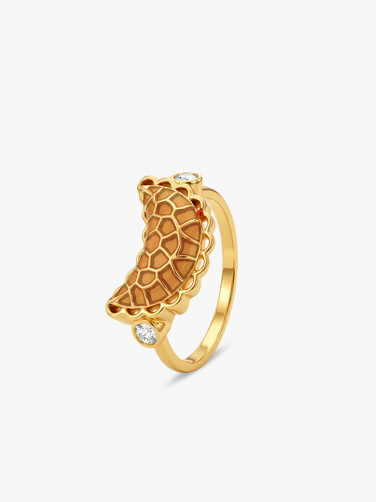 Golden Gujiya Ring (Size 12)