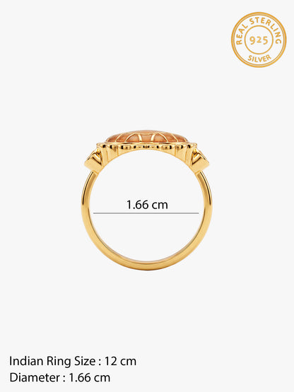 Golden Gujiya Ring (Size 12)