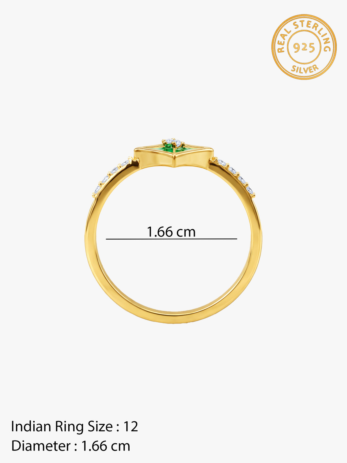 Golden Patang Pataka Ring (Size 12)