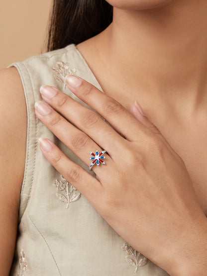 Silver  Chota Atishbazi Ring (Size 12)