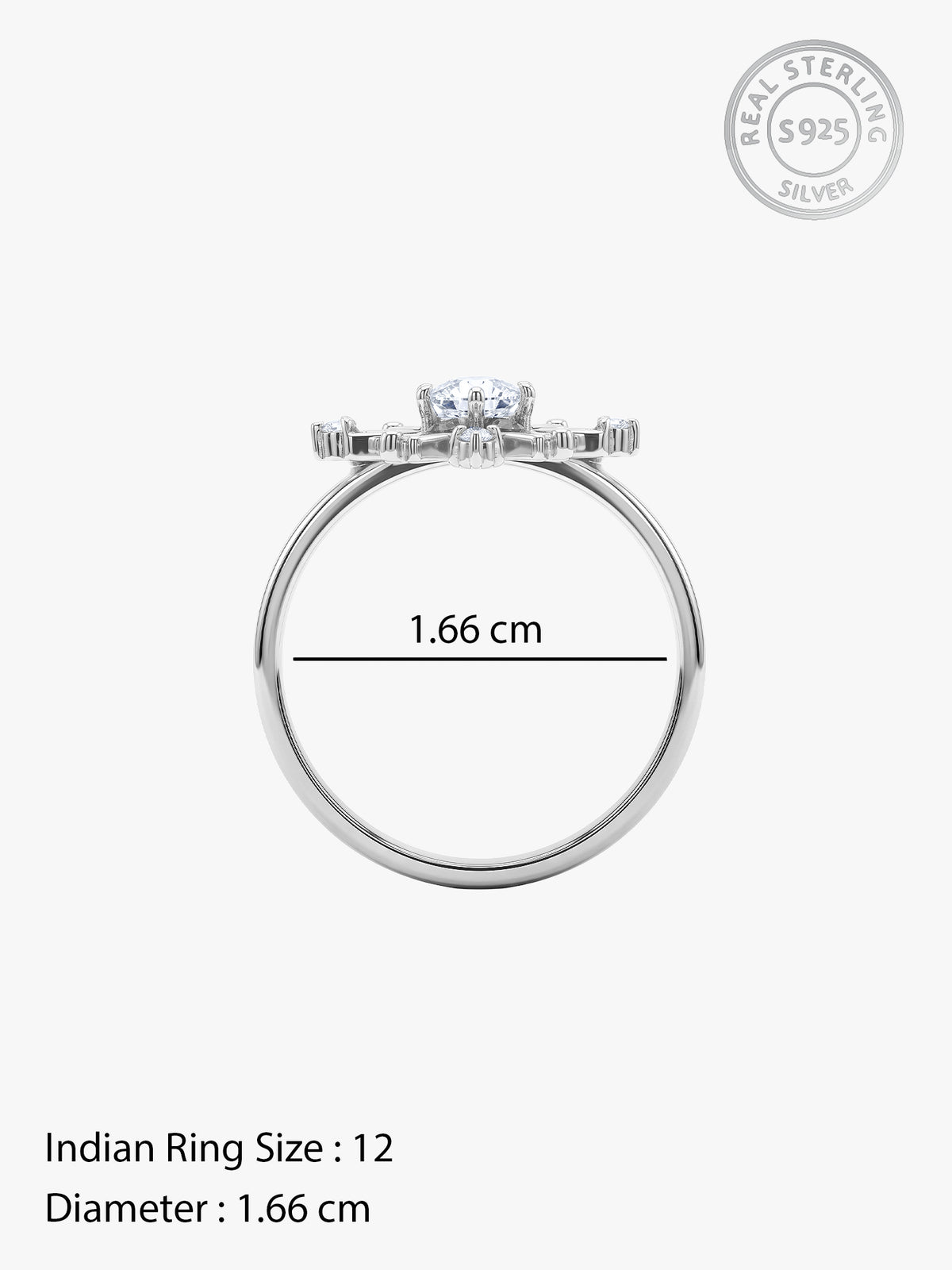 Silver  Chota Atishbazi Ring (Size 12)