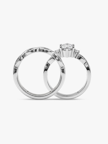 Silver Elegant Love Couples Rings