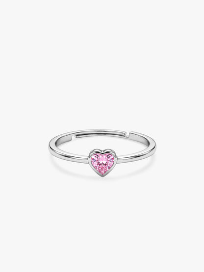 Silver Rosetta Heart Ring (Size 12)