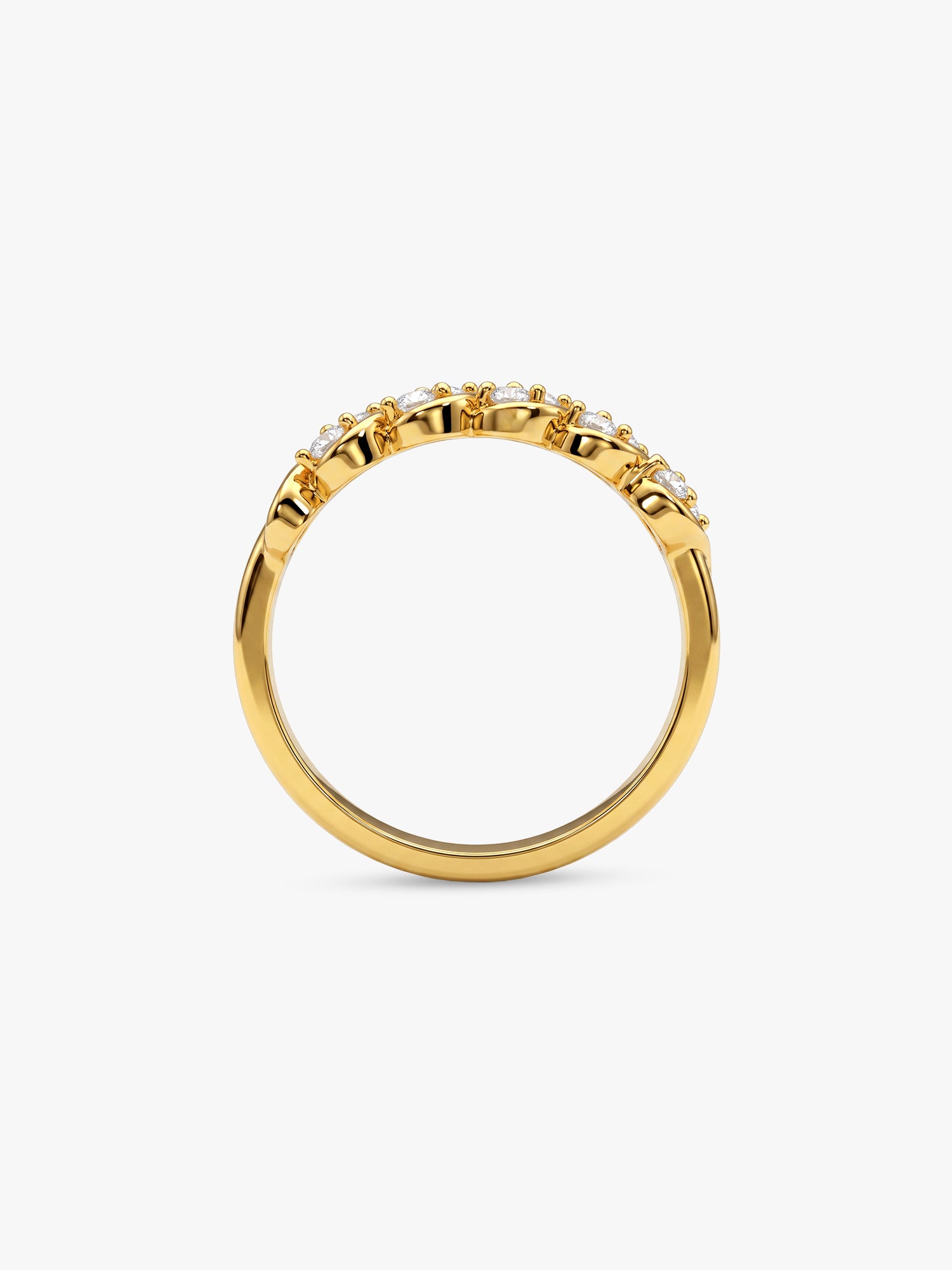 Golden Evelise Twist Ring (Size 12)