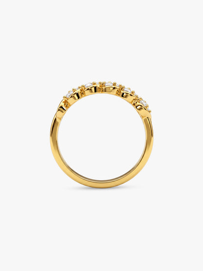 Golden Evelise Twist Ring (Size 12)