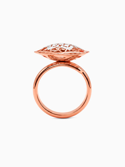 Dual Tone Twin Tone Silver Ring (Size 12)