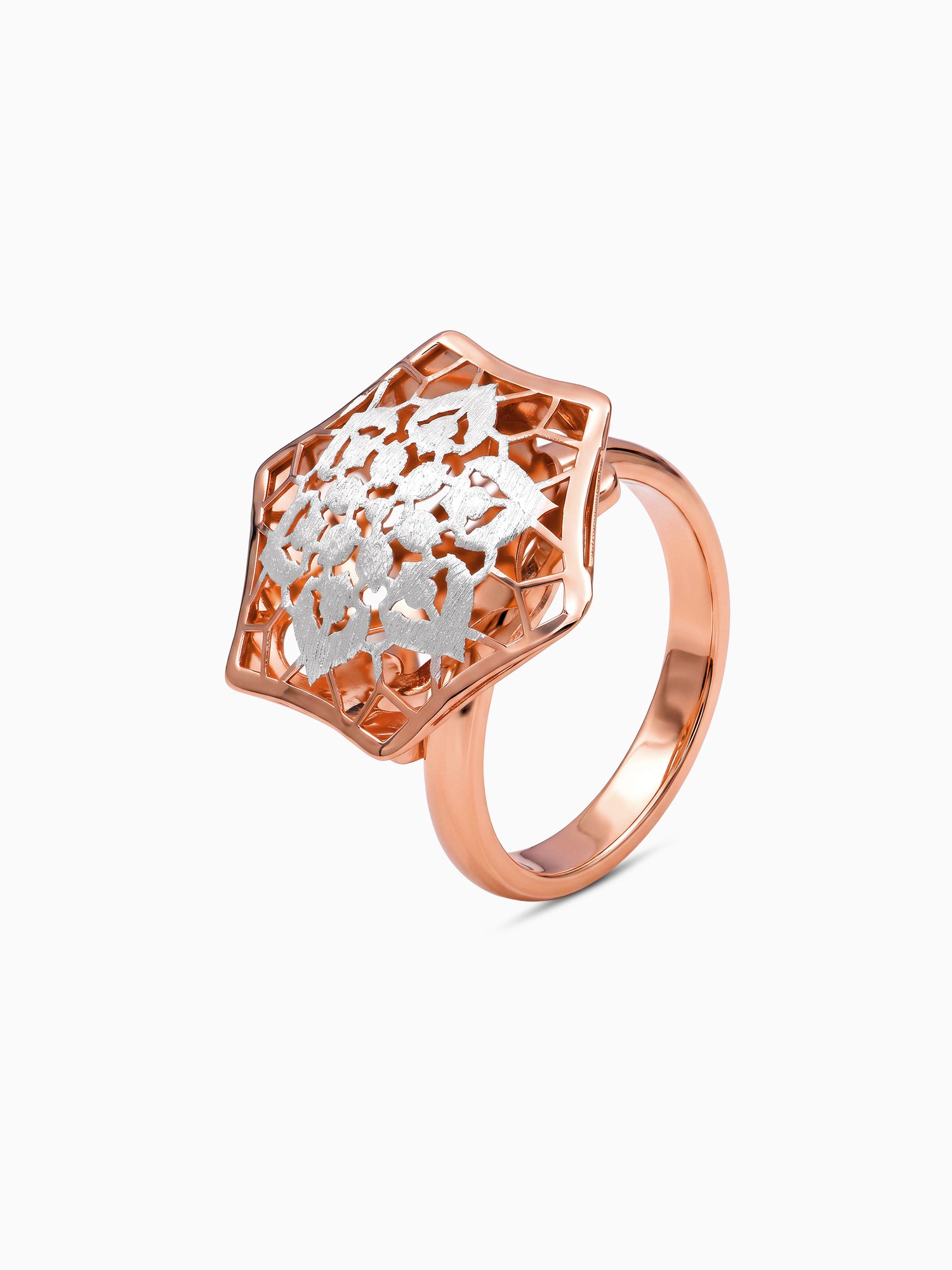 Dual Tone Twin Tone Silver Ring (Size 12)