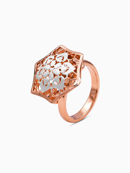 Dual Tone Twin Tone Silver Ring (Size 12)
