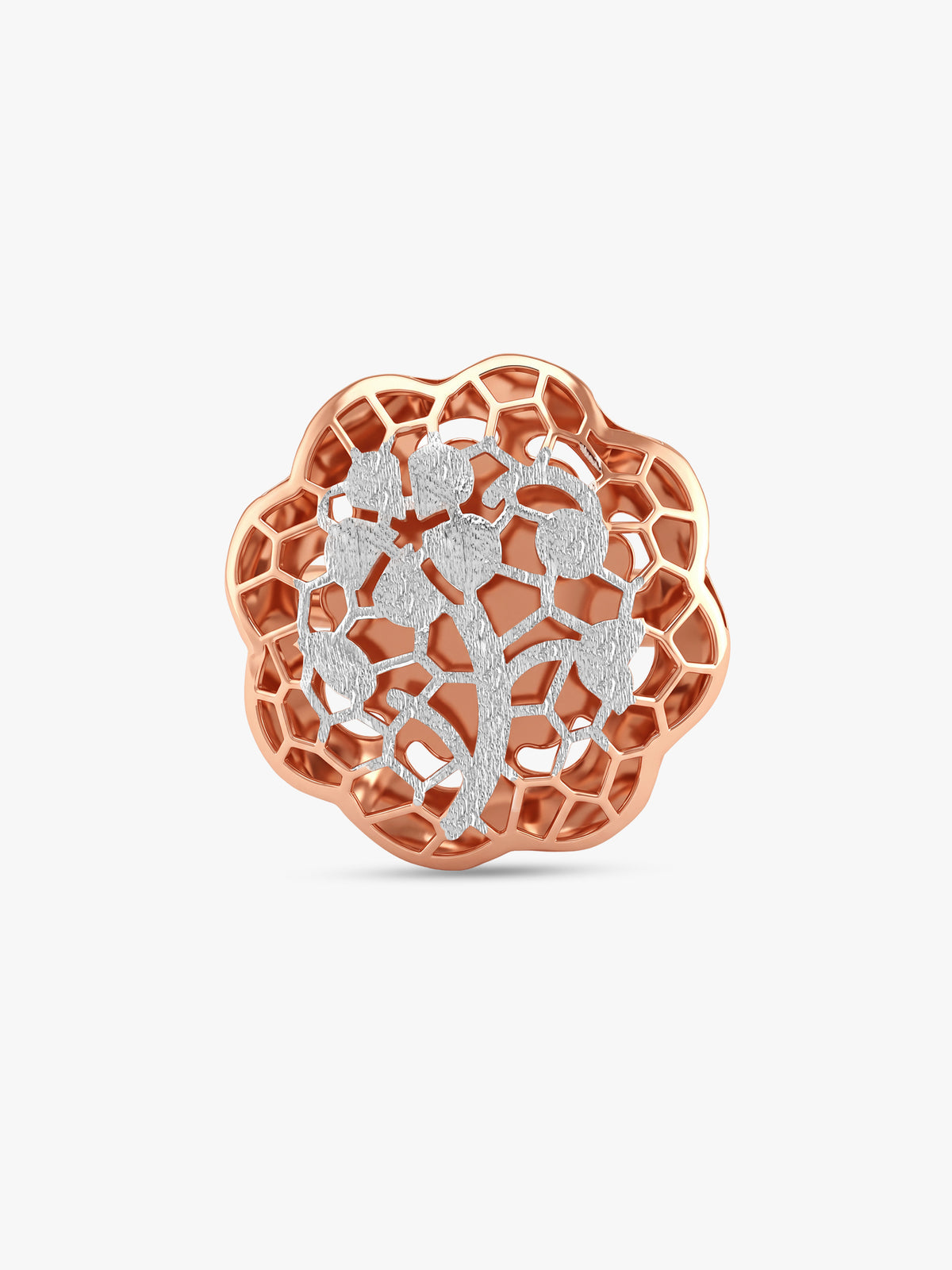 Dual Tone Woven Grace Silver Ring (Size 12)