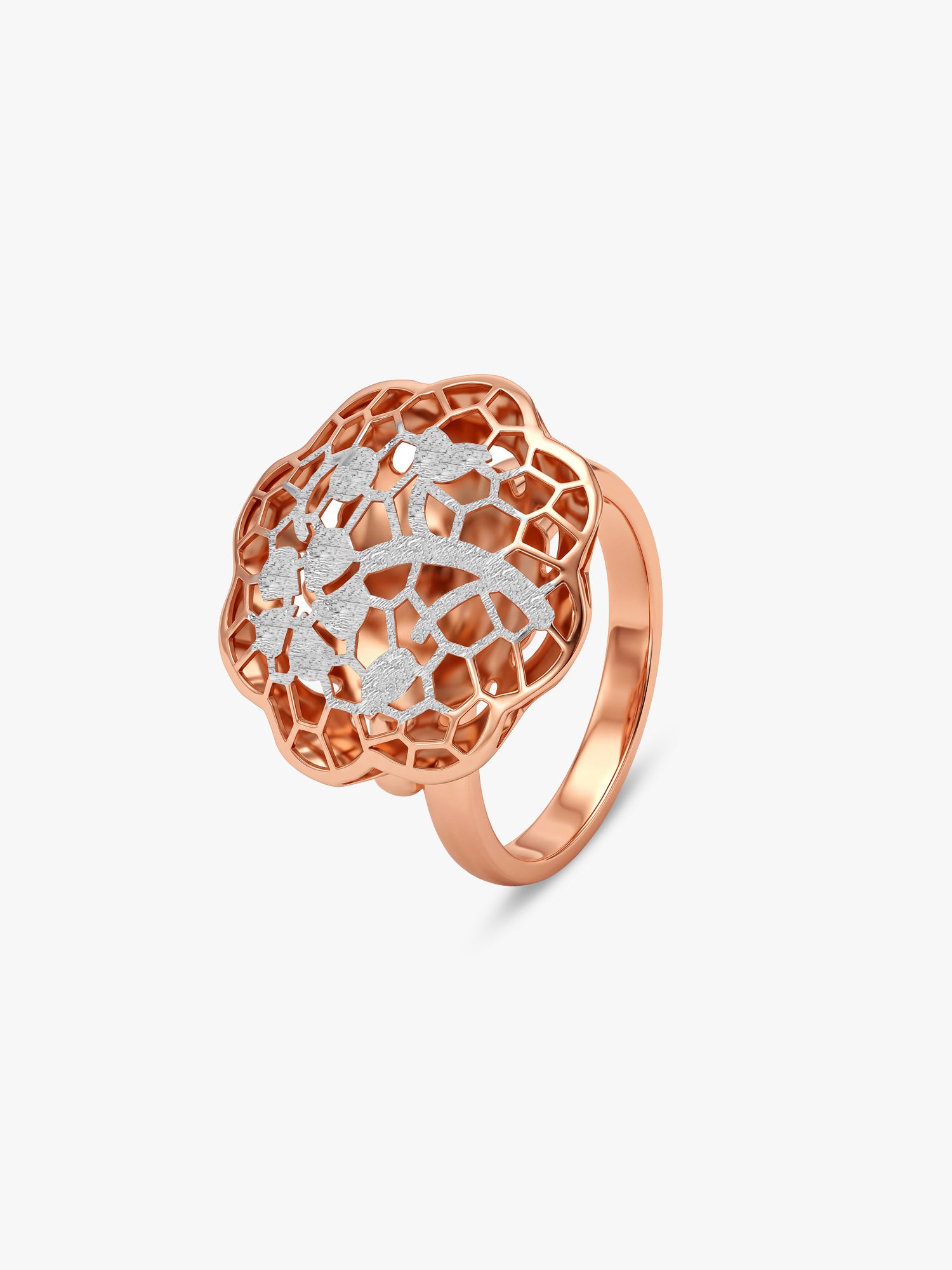 Dual Tone Woven Grace Silver Ring (Size 12)